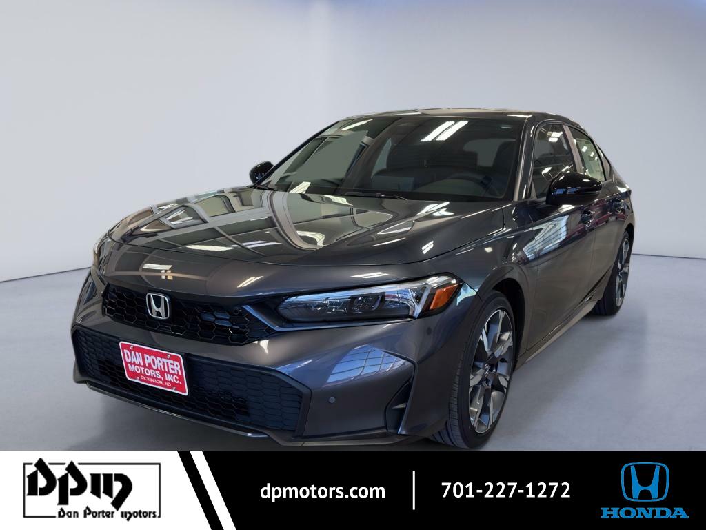 Meteorite Gray Metallic 2026 Honda Civic Hybrid Sport Touring Hatchback FWD Hatchback Front-Wheel Drive 1-Speed CVT