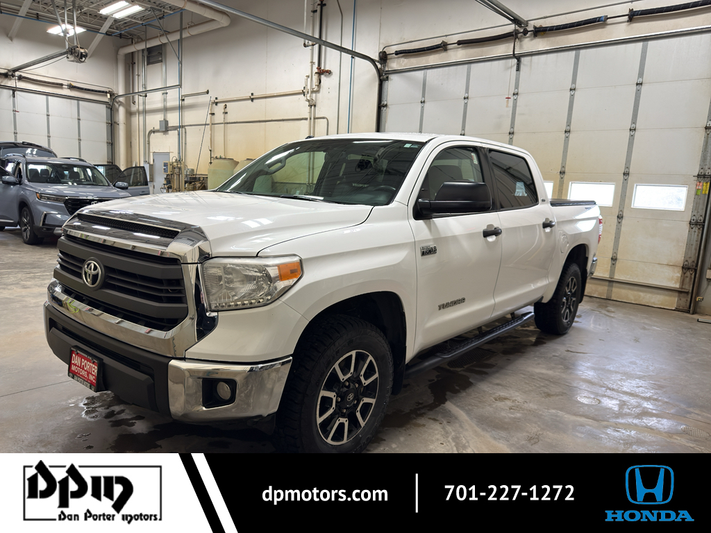 Super White 2015 Toyota Tundra SR5 CrewMax 5.7L FFV 4WD Pickup Truck Four-Wheel Drive 6-Speed Automatic