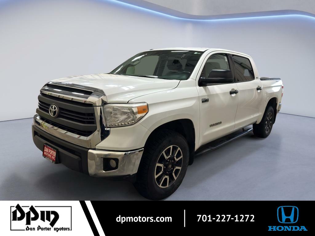 Super White 2015 Toyota Tundra SR5 CrewMax 5.7L FFV 4WD Pickup Truck Four-Wheel Drive 6-Speed Automatic