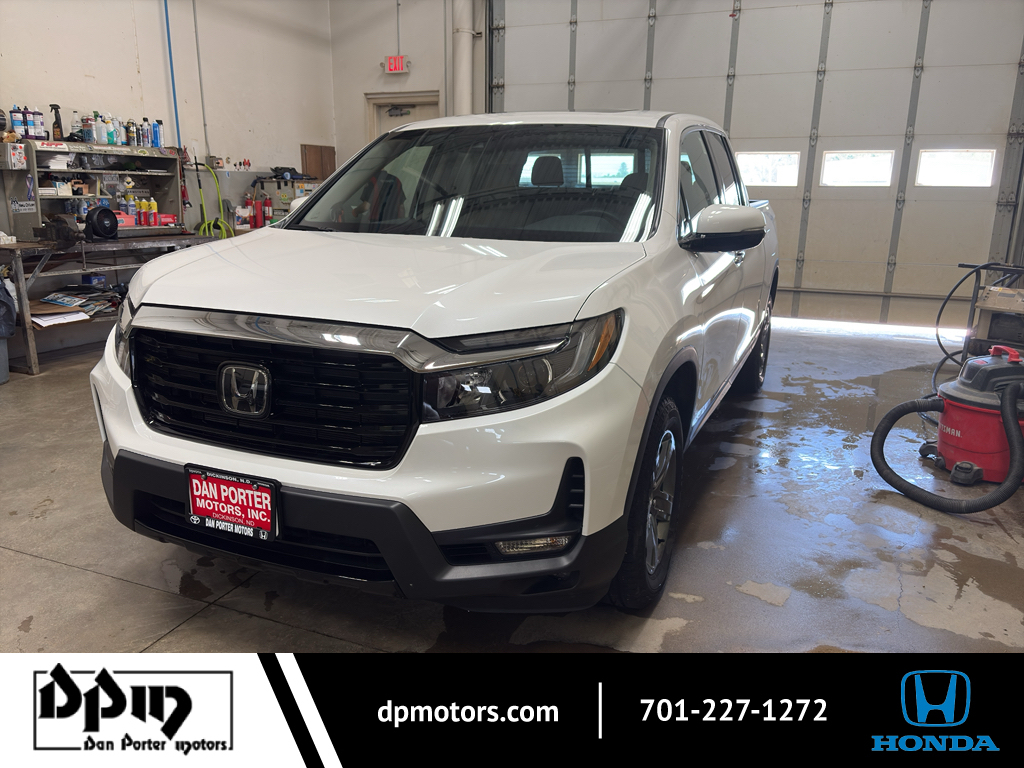 Platinum White Pearl 2023 Honda Ridgeline Pickup Truck All-Wheel Drive 9-Speed Automatic