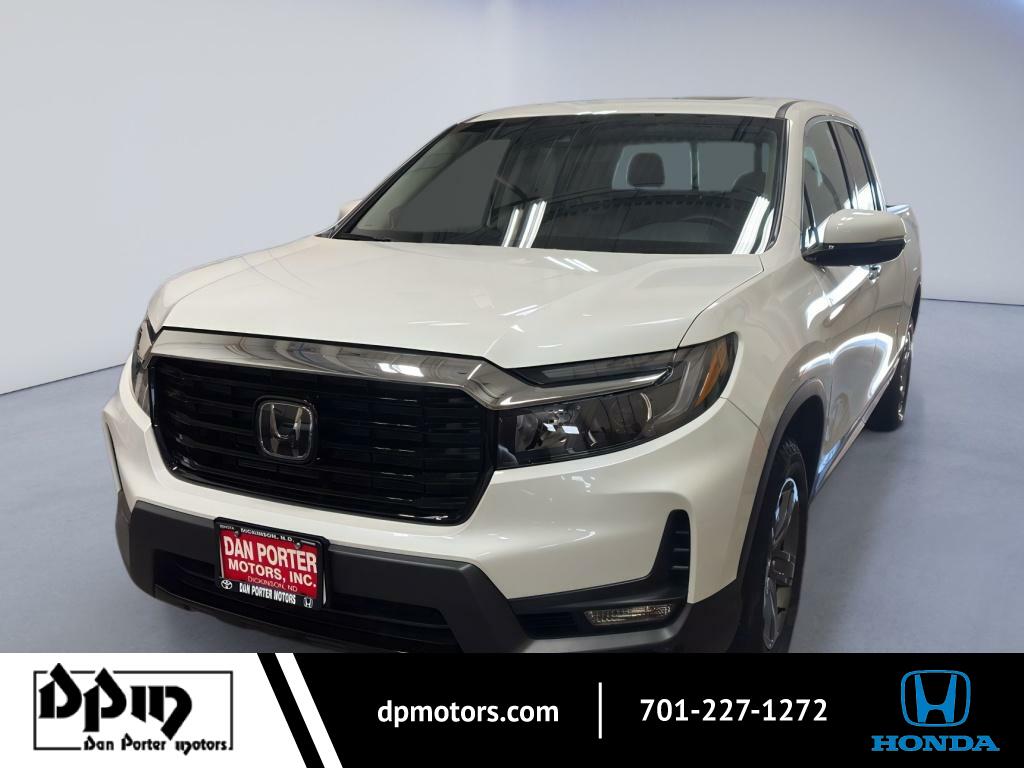 Platinum White Pearl 2023 Honda Ridgeline Pickup Truck All-Wheel Drive 9-Speed Automatic