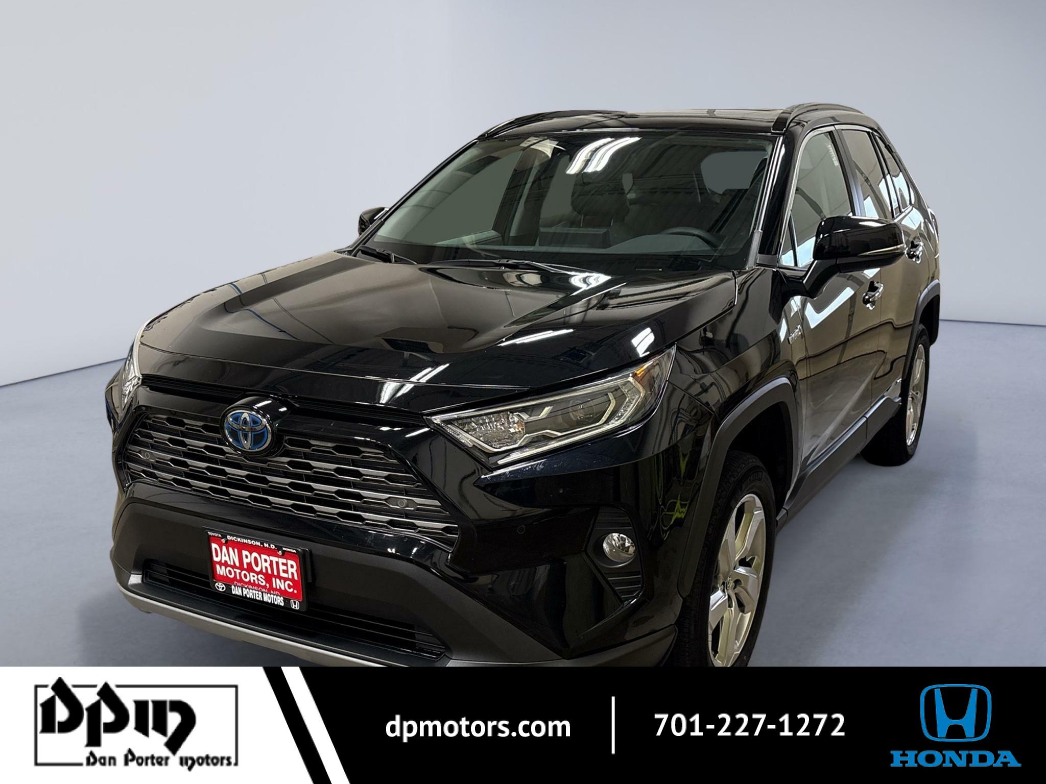 Midnight Black Metallic 2019 Toyota RAV4 Hybrid SUV / Crossover All-Wheel Drive Continuously Variable Transmission